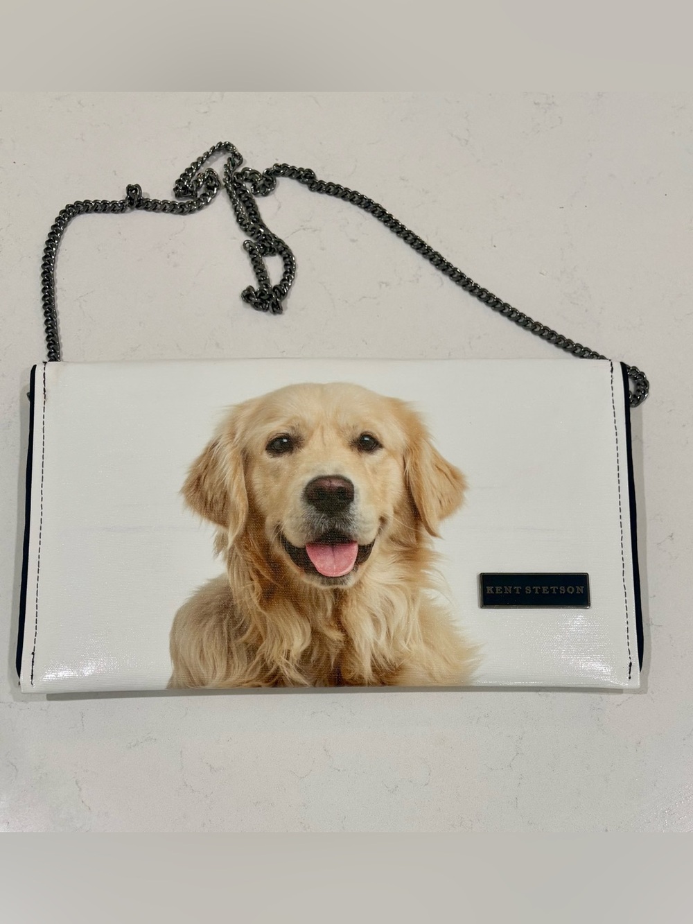 NWOT, Ken Stetson Golden Retriever Dog Clutch/Crossbody Bag - Picture 4 of 15